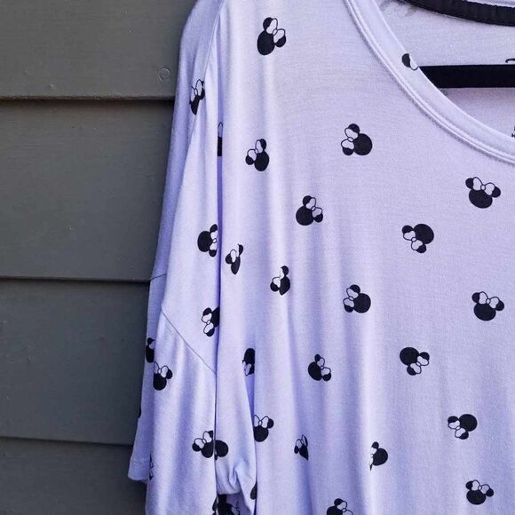 Disney Perriwinkle and black Minnie Mouse print Sleep Top size Large - Picture 7 of 8